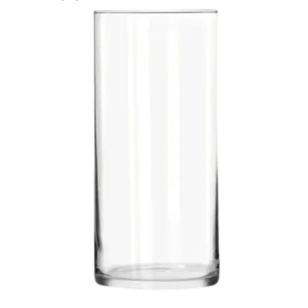 case of 12 Libbey 7.5" Floral Glass Vase Clear Flower Vase for Centerpieces & Dé